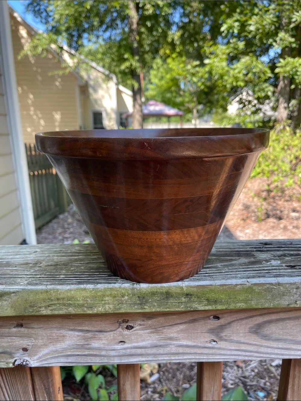 Vintage Hand Turned Wood Bowl
